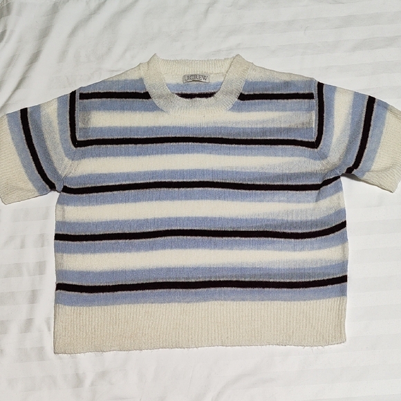 J. Crew Sweaters - J. Crew Blue and Cream Striped Sweater